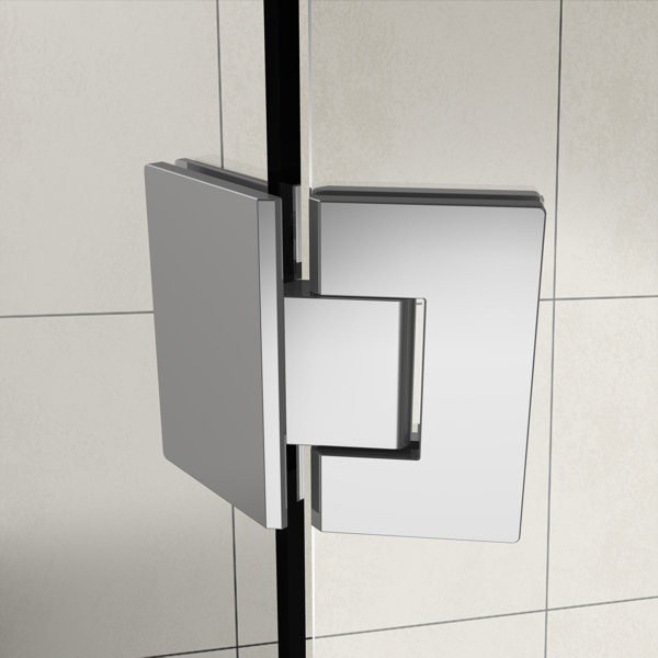 Aston Merrick GS 42'' 42'' W x 72'' H Hinged Frameless Shower Door